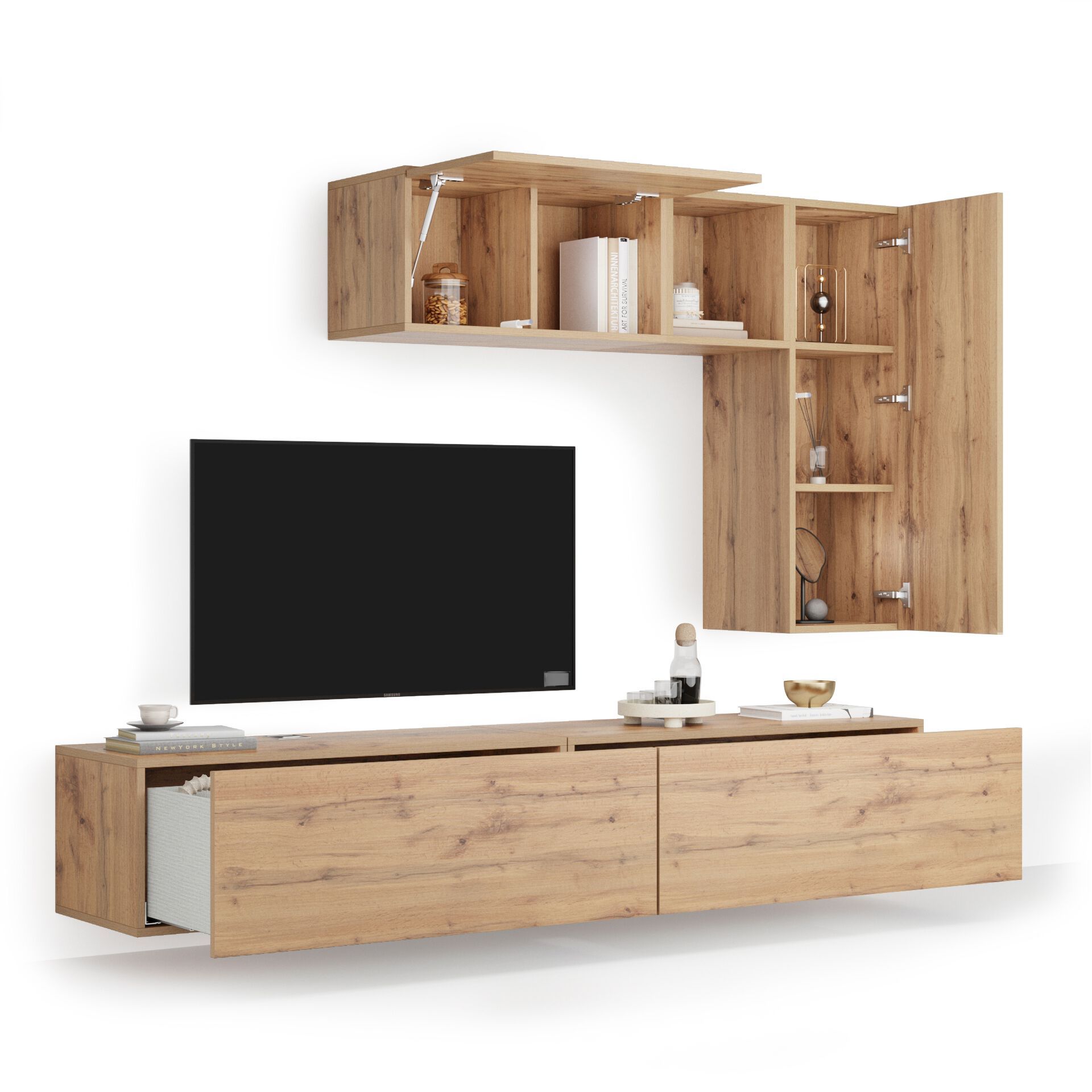 Модульная оборудованная стена установленная стеной в меламинированном Mobili Fiver Easy ARCH-00044646 - Вид №53