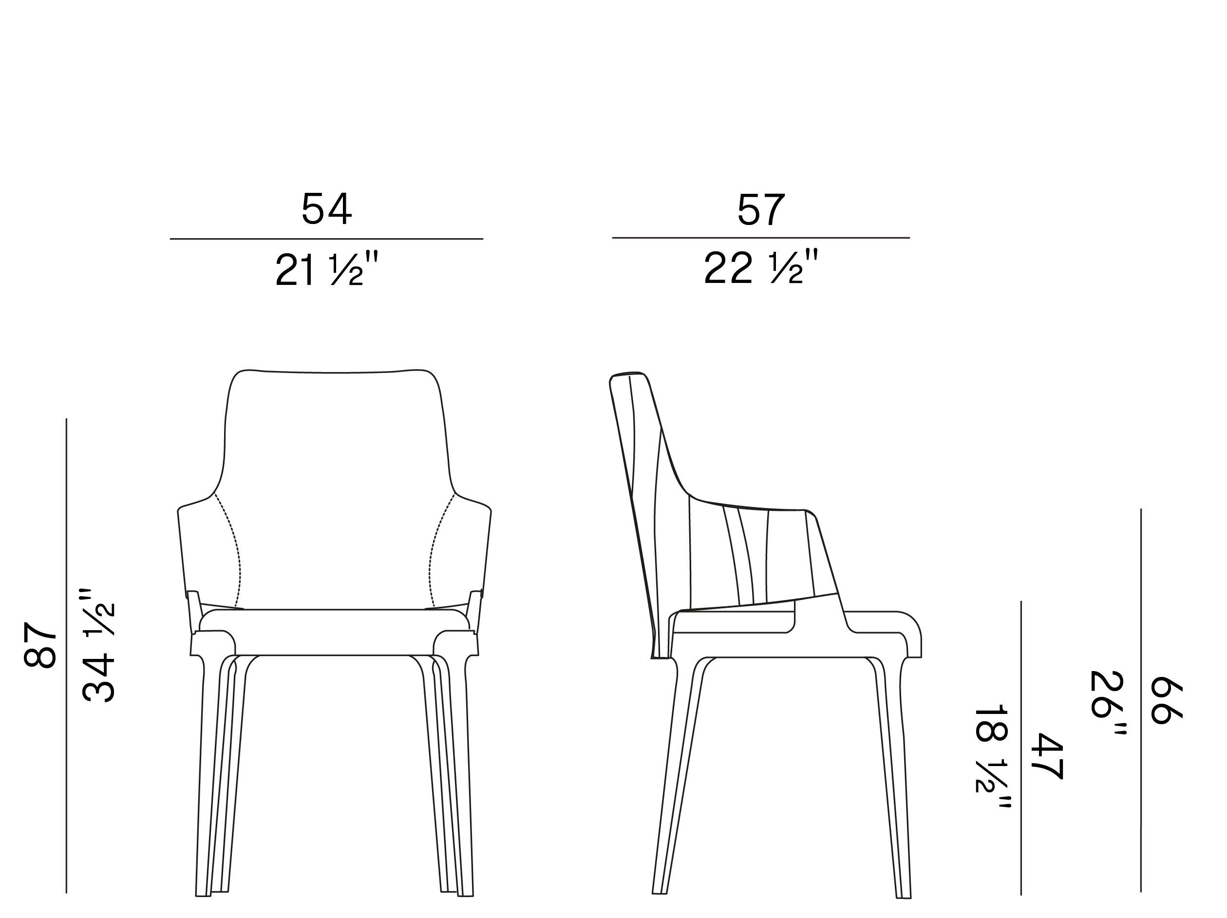 Мягкое тканевое кресло с подлокотниками Potocco Velis Wood ARCH-00115048 - Вид №2