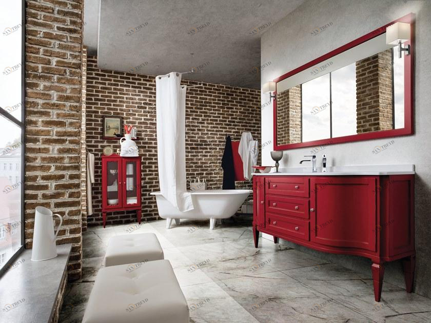 Cerasa Двойная деревянная тумба под умывальник York sun-id-1437894