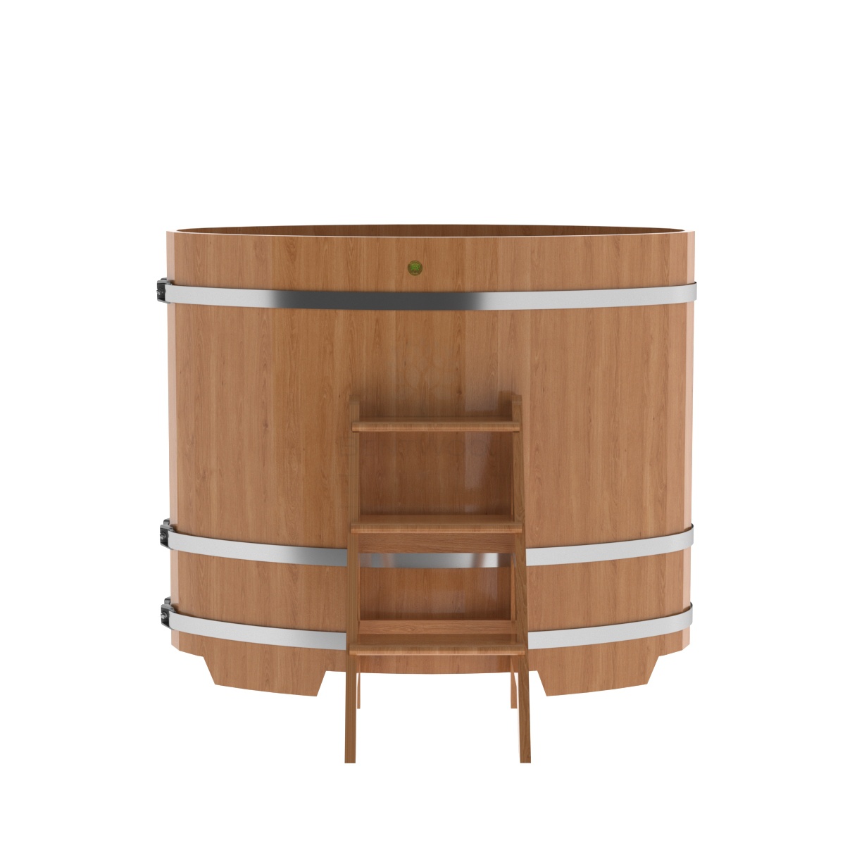 1276 Купель овальная из дуба 0,80х1,42х1,2 натуральный Alyarus  - Вид №3