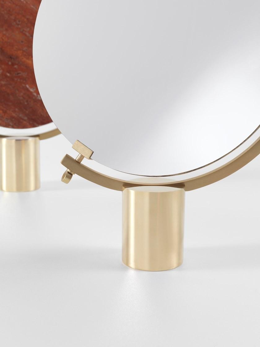 JCP UNIVERSE Поворотное настольное зеркало из мрамора и латуни sun-id-1387670 - Вид №1