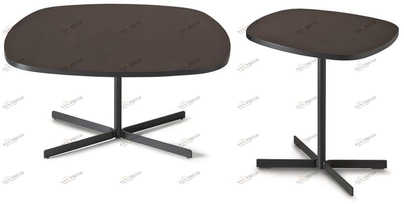 arflex Квадратный лакированный журнальный столик с основанием 4 звезды sun-id-1424111