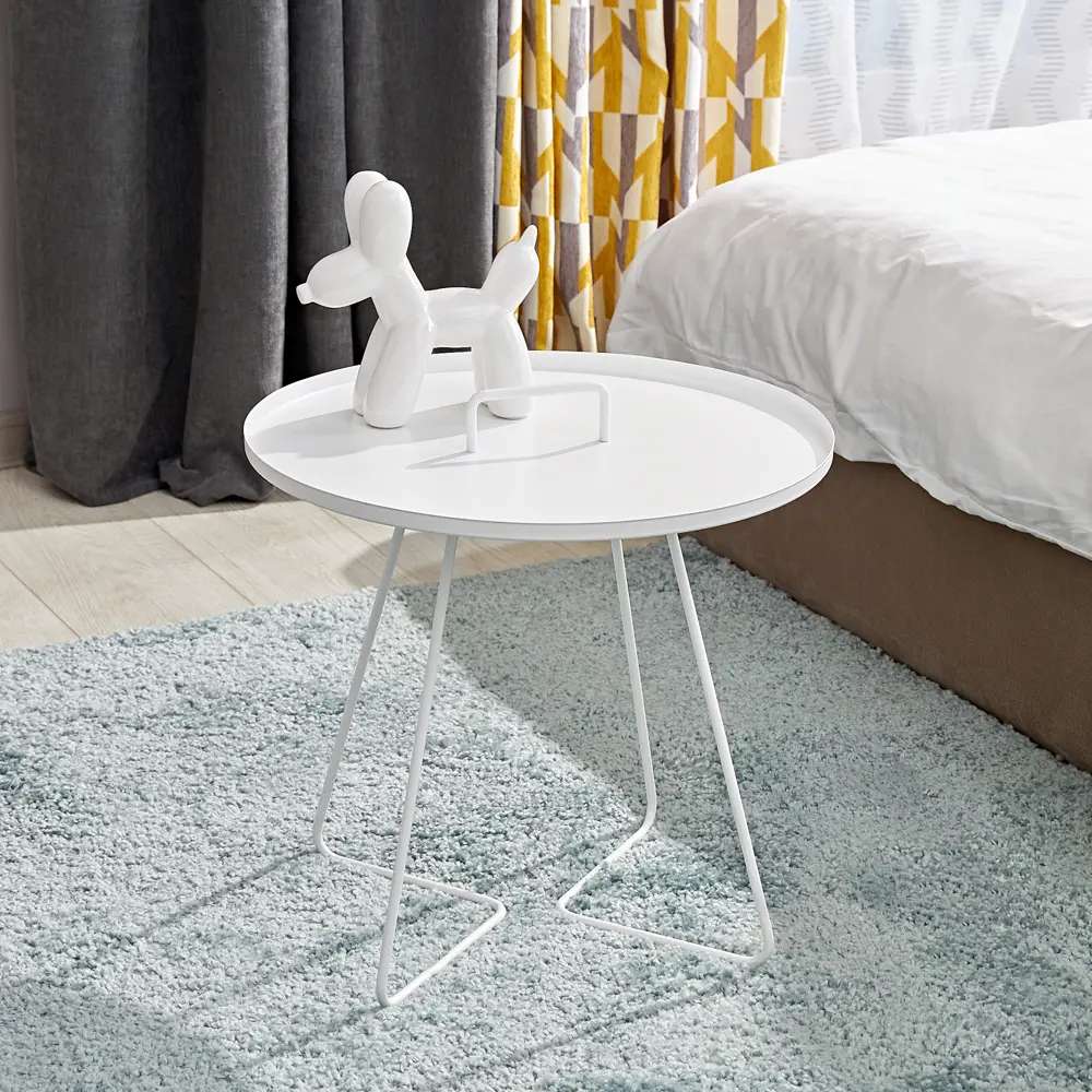 Sheffilton Круглый кофейный столик 45 см в белом цвете 89009919 STLM-1085358