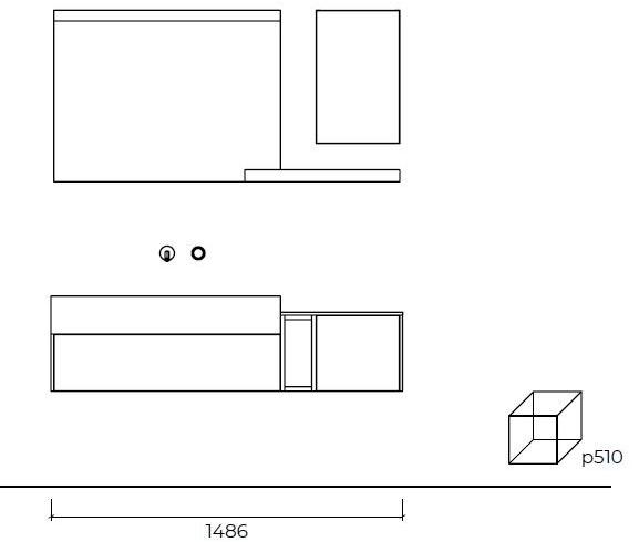Cerasa Подвесная тумба под умывальник из ламината с зеркалом Cartabianca sun-id-1364421 - Вид №3