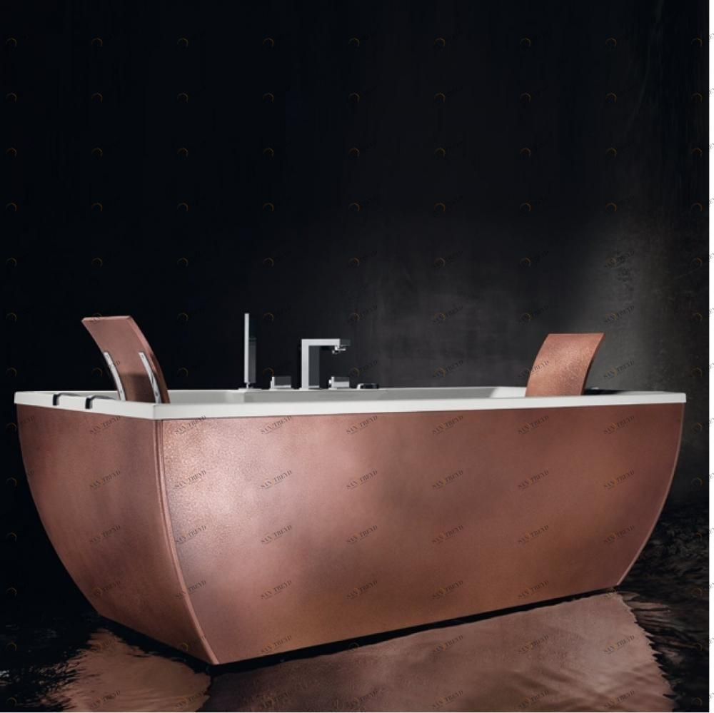Ванна приставная с аэромассажем Kali Metal Copper 180 см Karolitalia BLUBLEUKALIPENISOLAMETALCOPPERBLUAIR180