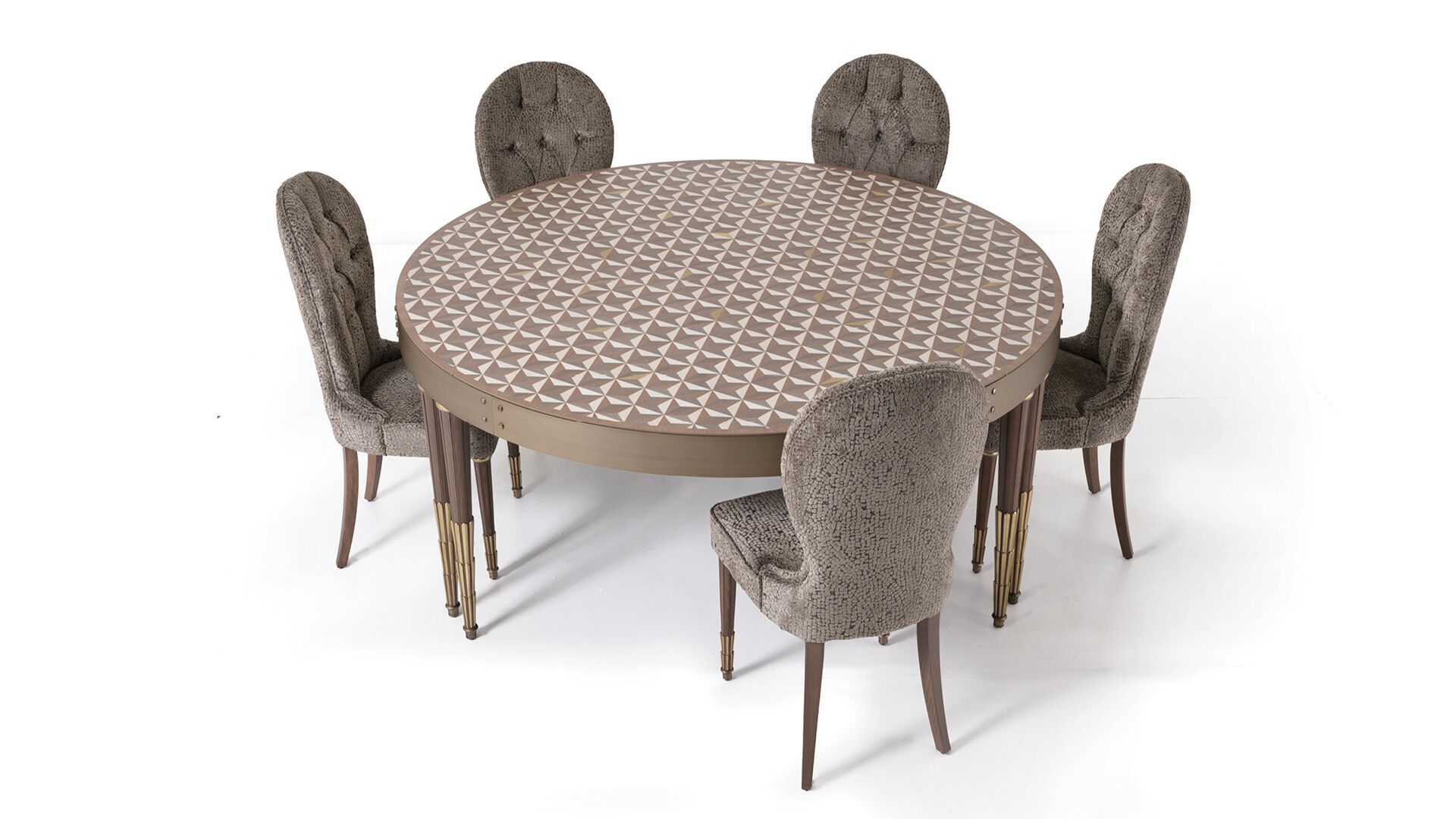 Круглый геометрический инкрустированный стол ANGELO CAPPELLINI New Classic Interiors ARCH-00077992 - Вид №1