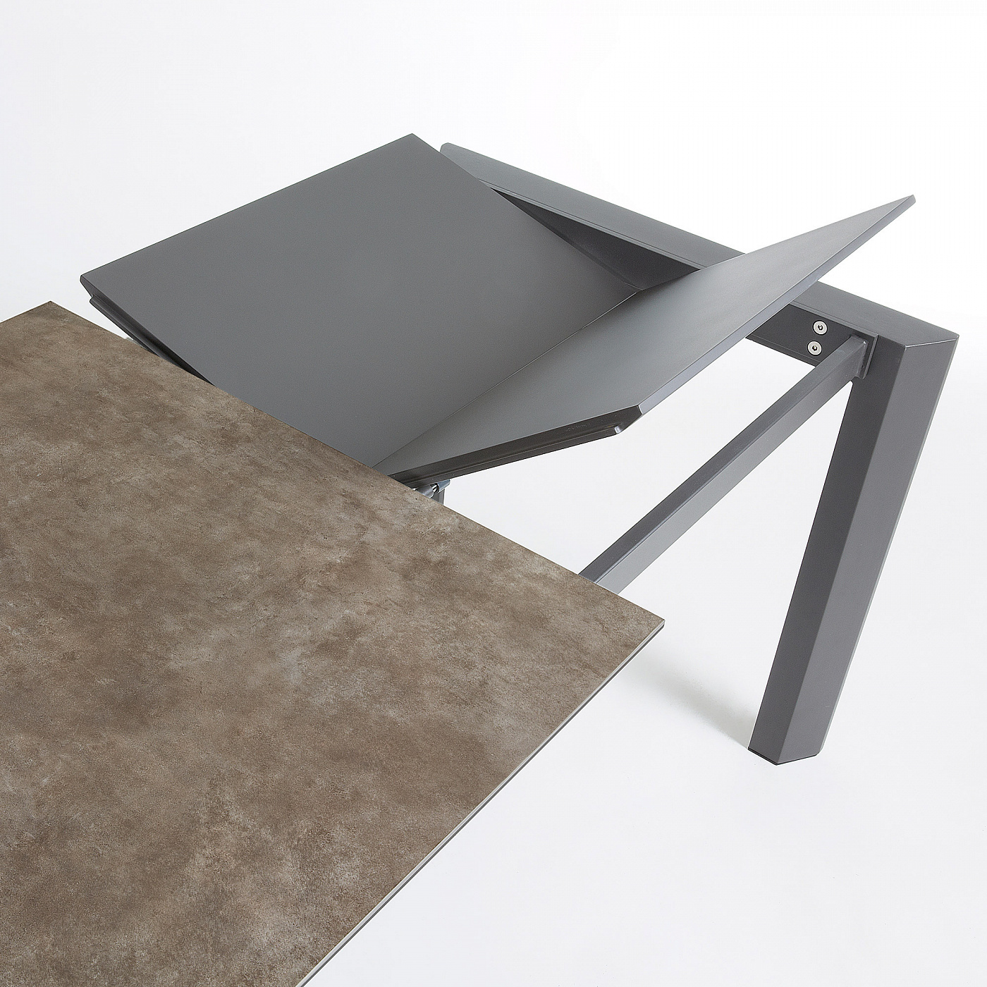 051246 Стол Atta 160 (220) x90 антрацит, серый, керамика La Forma Axis - Вид №3