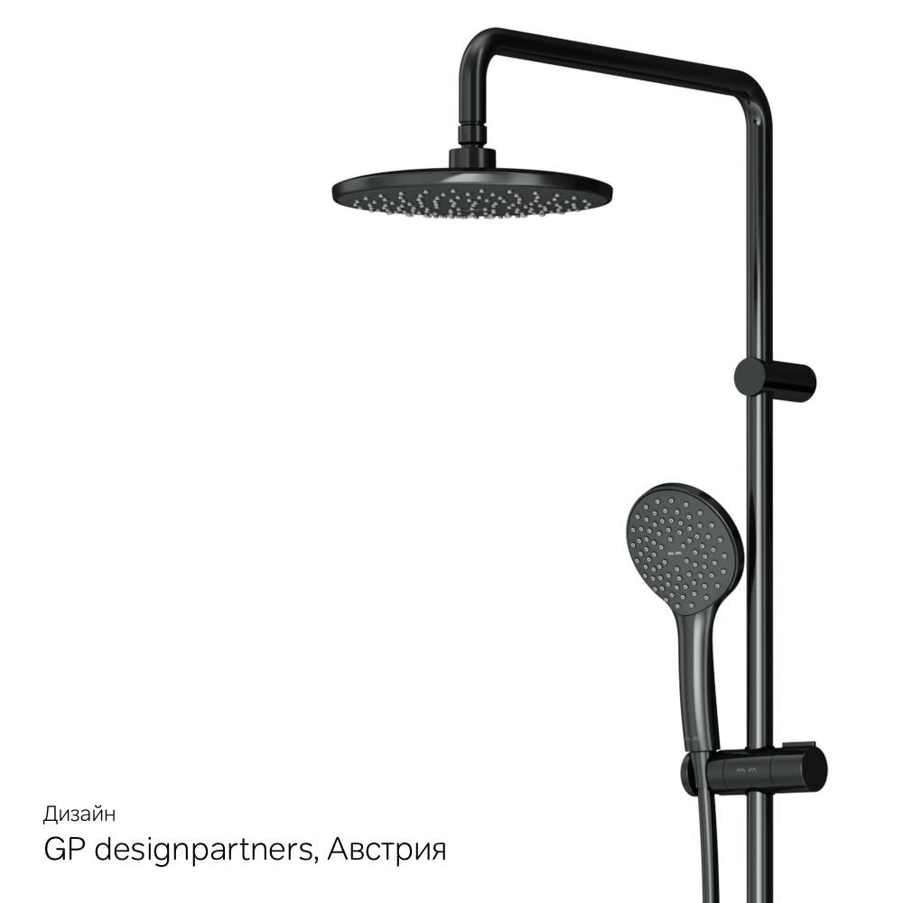 F0790022 душ.системанабор:верхн.душ d220 мм ручн.душ 1ф-ция d 110 мм душ.штанга 1030-1460 мм AM.PM Gem - Вид №11