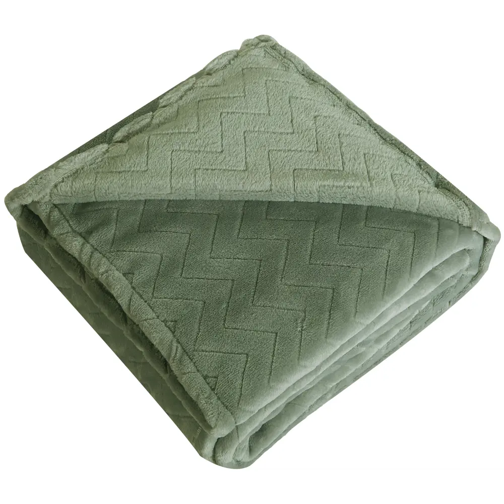 Плед Kazan 140x200 см велсофт цвет зеленый СТОЛИЦА ТЕКСТИЛЯ STLM-2079392