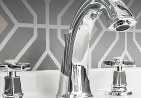 Gentry Home Смеситель для раковины на 3 отверстия Chopin White Бронза GH102487  - Вид №1