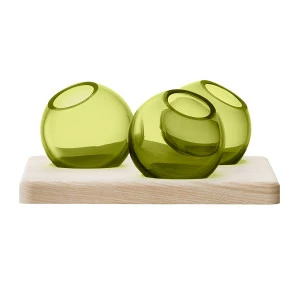 Трио ваз на подставке 8 см зелёные Axis LSA INTERNATIONAL ДИЗАЙНЕРСКИЕ 253369 Зеленый