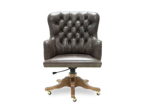 Офисное кресло с регулируемым по высоте кожаным подлокотником с 5 спицами