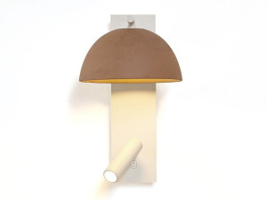 Металлический и терракотовый светодиодный настенный светильник