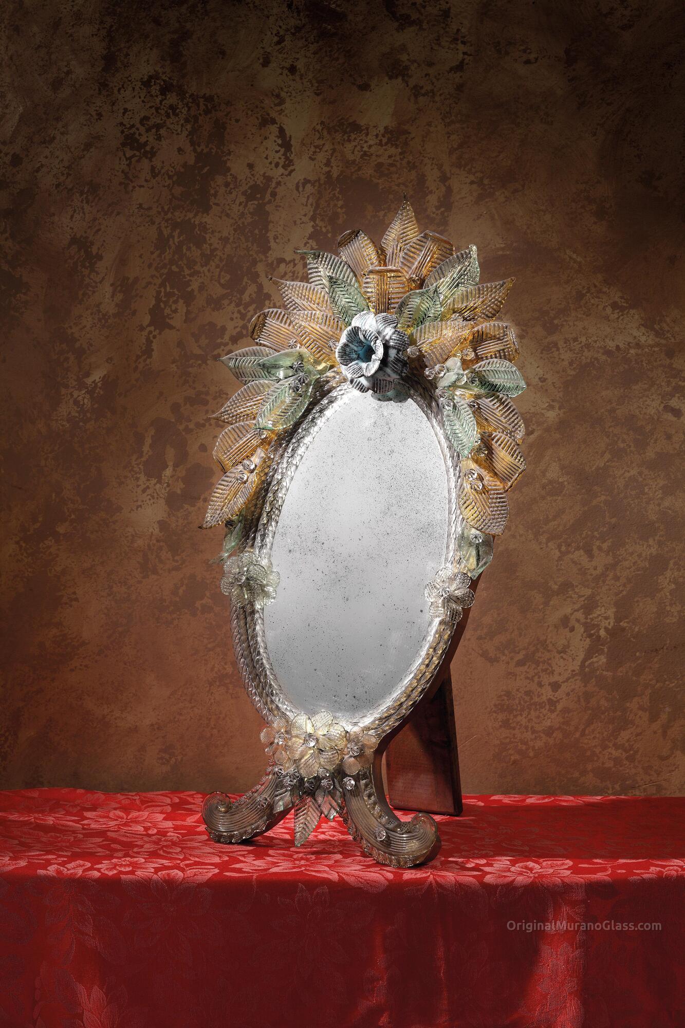 868 ORIGINALMURANOGLASS Венецианское зеркало Boschi - Муранское стекло OMG  см  - Вид №1