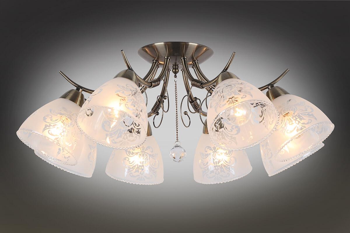 Потолочная люстра Omnilux Casagliana OML-53807-08 OMNILUX CASAGLIANA 184121 Белый  - Вид №1