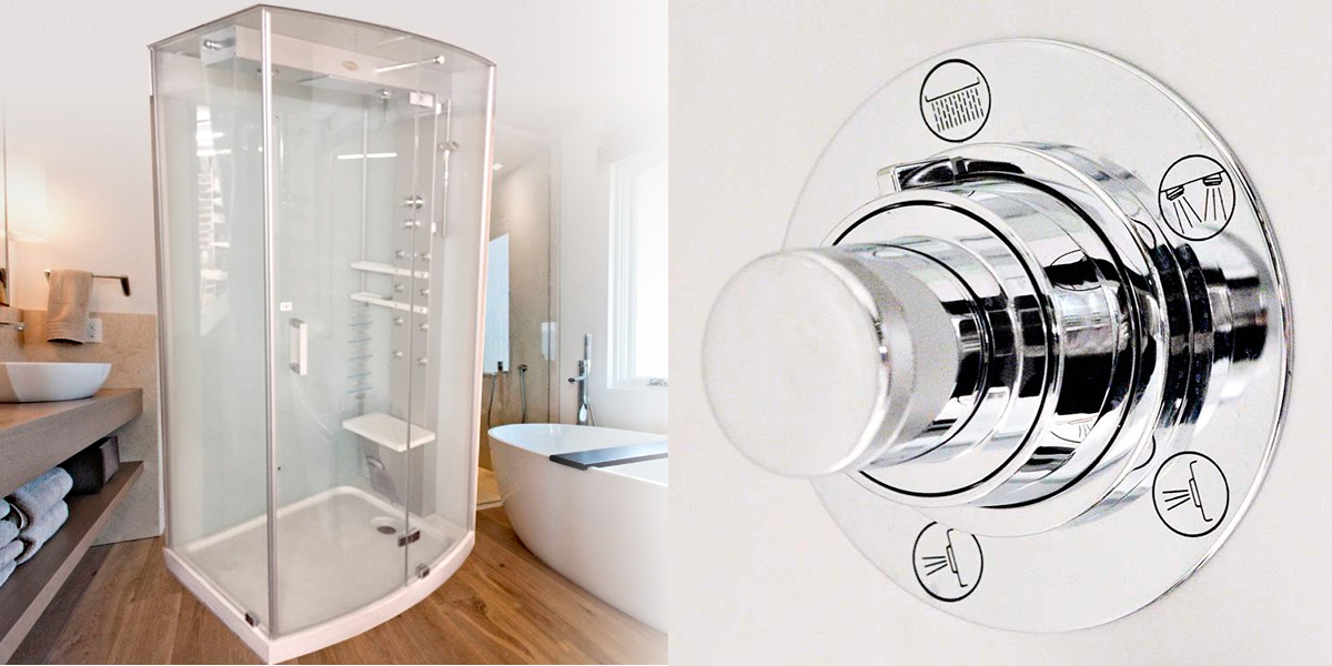 Душевая кабина Mynima 120 TB с сиденьем 9447-990A Dx Jacuzzi 9447990ADX - Вид №3