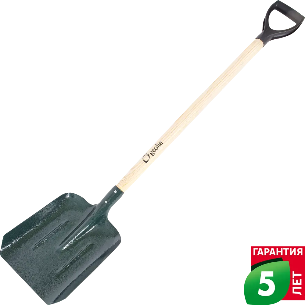 Совковая лопата GEOLIA для сыпучих материалов со стальным ковшом 15033323