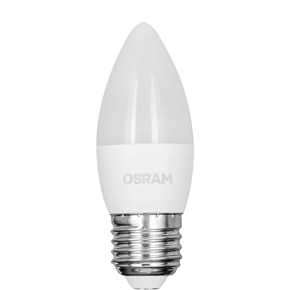 Лампа светодиодная Osram свеча 5Вт 470Лм E27 нейтральный белый свет 85099651 STLM-2167839  - Вид №1