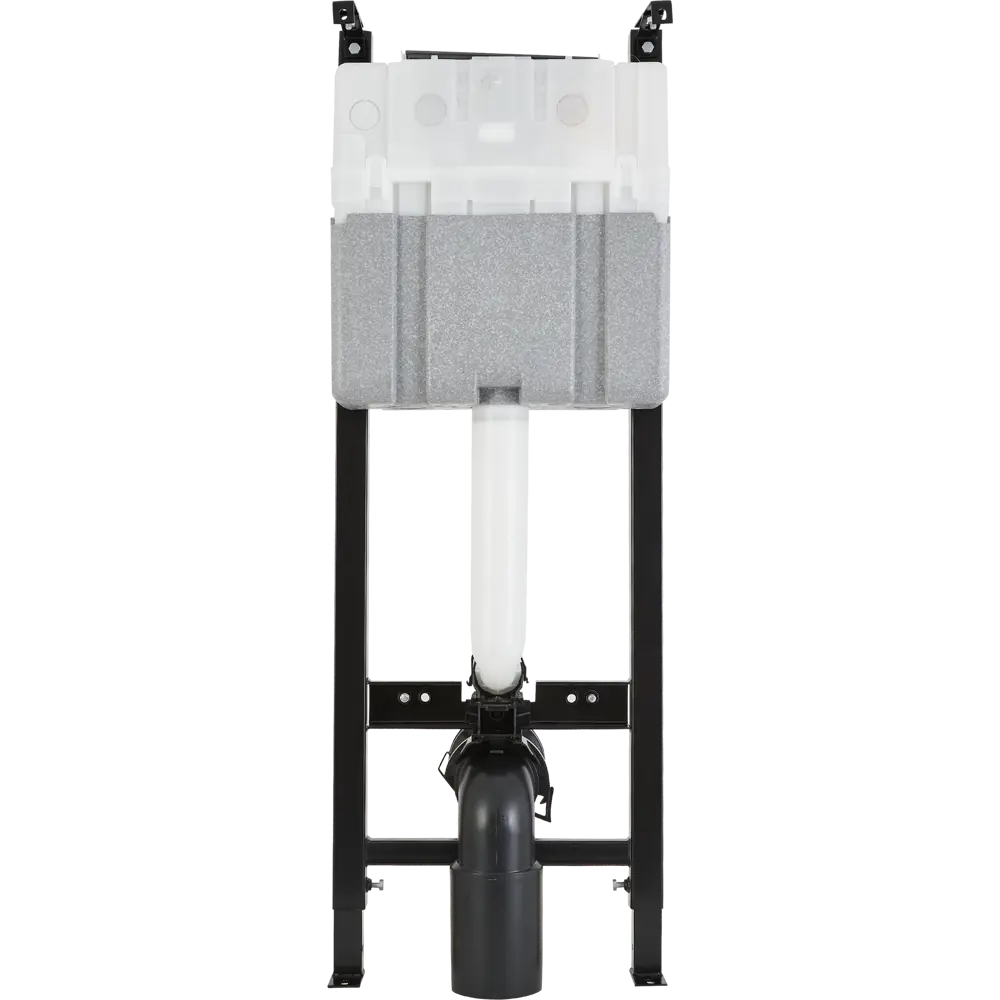 Инсталляция Oli Expert Black 40 см для подвесного унитаза с кнопкой цвет хром STLM-2125928 - Вид №1