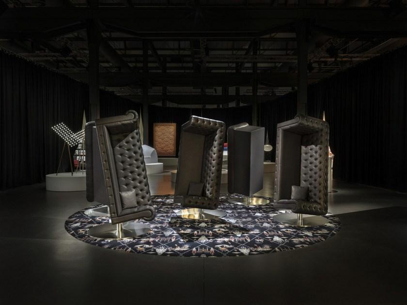 moooi Угловое кожаное кресло в стиле честерфилд с высокой спинкой sun-id-1453508 - Вид №2