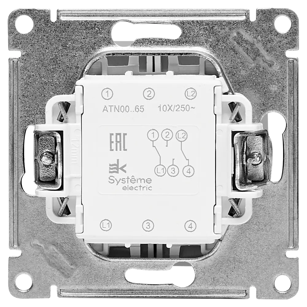 Переключатель встраиваемый Systeme Electric AtlasDesign 2 клавиши цвет алюминий 89457359 STLM-2122302 - Вид №2