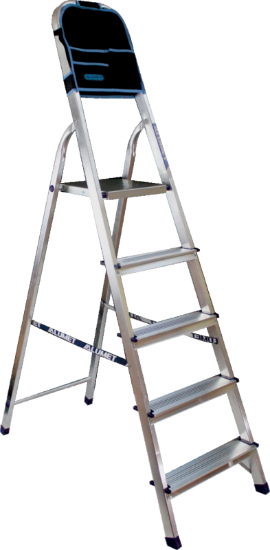 Стремянка алюминиевая трёхступенчатая с органайзером