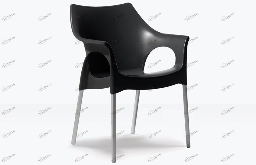 SCAB DESIGN Эргономичное штабелируемое кресло из технополимера с подлокотниками sun-id-1435721