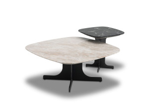 Журнальный столик из мрамора и нержавеющей стали