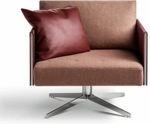 Poltrona Frau Вращающееся кресло из ткани с 4 спицами La collezione - divani e poltrone