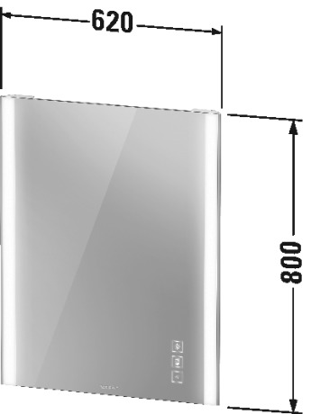 XV70410B2B2 Серии/XViu Зеркало с подсветкой Black Matt Duravit - Вид №1