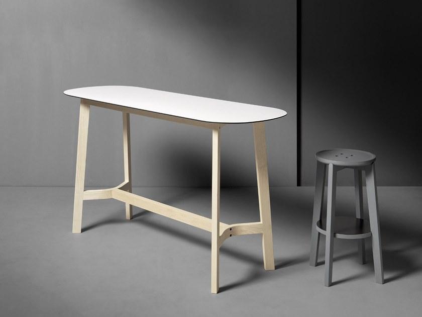 Very Wood Высокий овальный стол из hpl Rond sun-id-1472279 - Вид №2