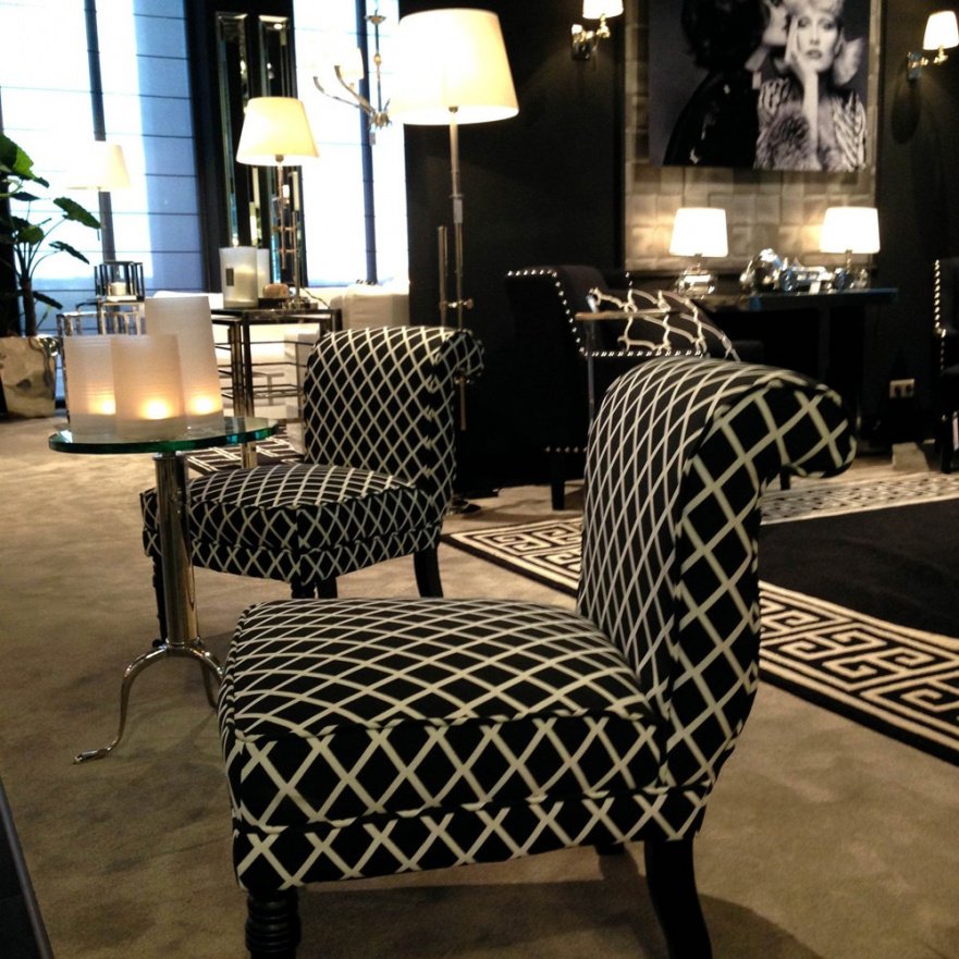 Кресло Berceau от Eichholtz EICHHOLTZ ДИЗАЙНЕРСКИЕ, EICHHOLTZ 062231 Принт;черный;белый  - Вид №2