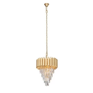 Люстра подвесная золотистая Vitaluce V5339-8/13 VITALUCE ДИЗАЙНЕРСКИЕ 00-3888470 Золото;прозрачный