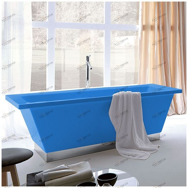 Ванна Gruppo treesse Conthea V1211AC-G голубая отдельностоящая прямоугольная V1211ACG