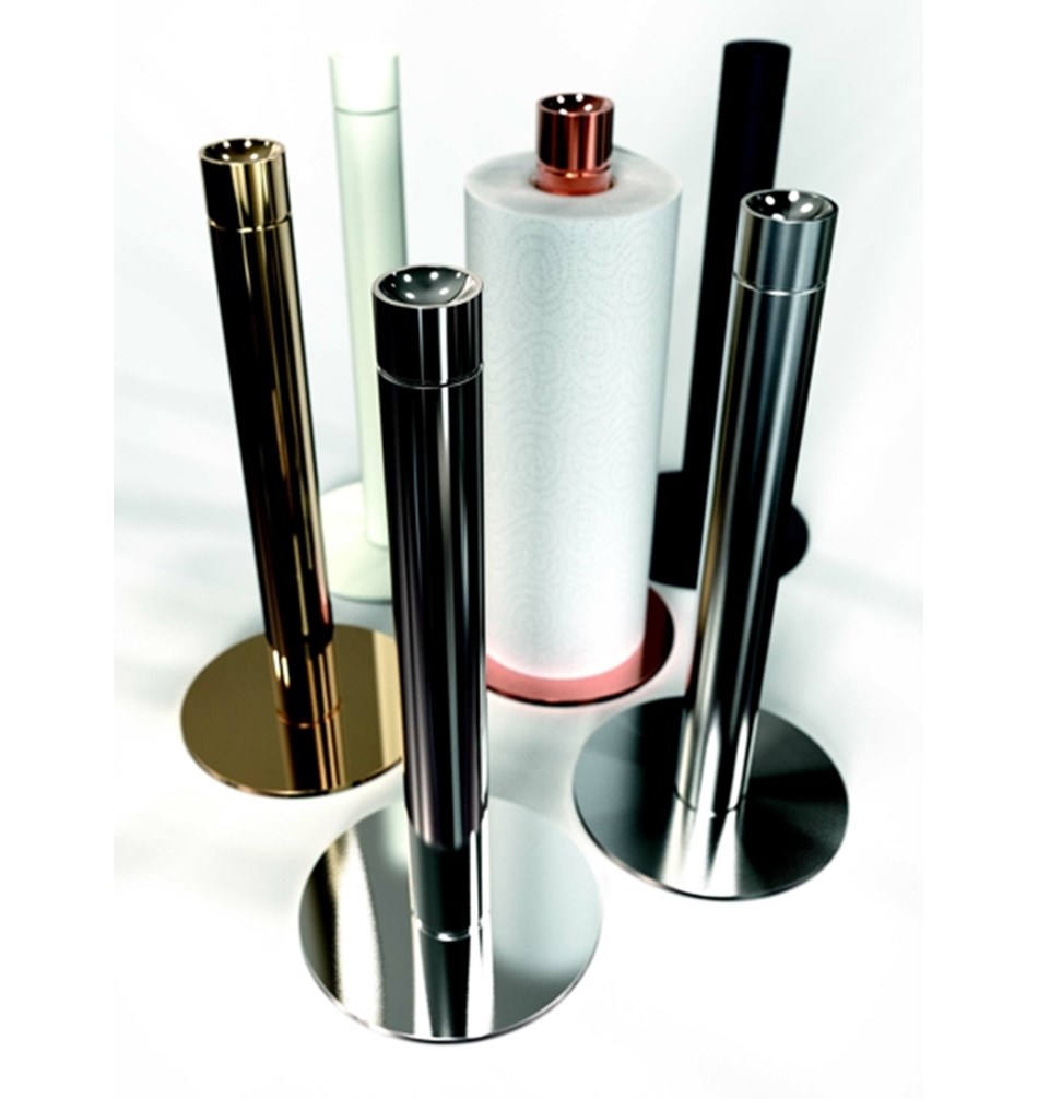 FROST Держатель для кухонных рулетов 5 » белый Нержавеющая сталь Белый N1923-W  - Вид №1