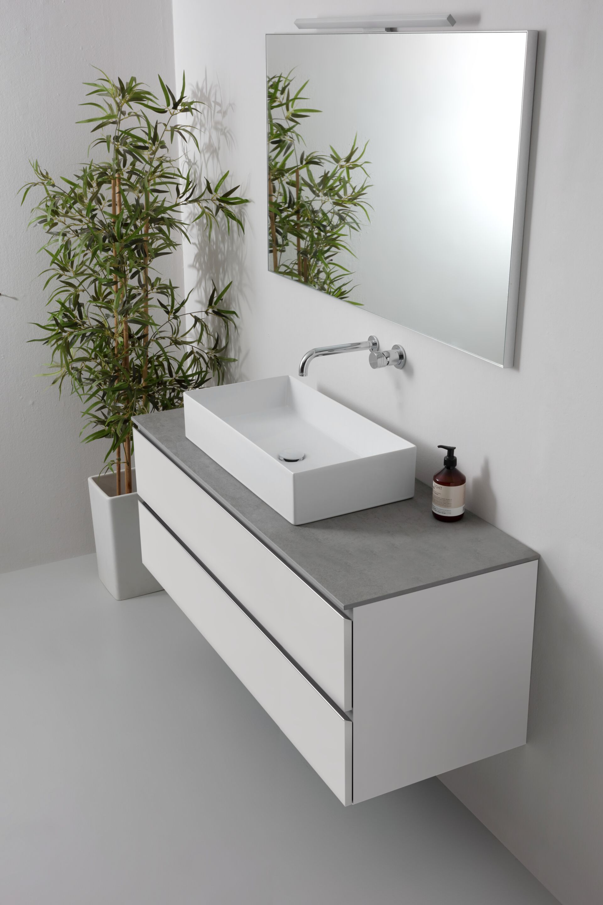 Подвесной шкаф для умывальника из керамогранита с ящиками Olympia Ceramica Стенд ARCH-00048478