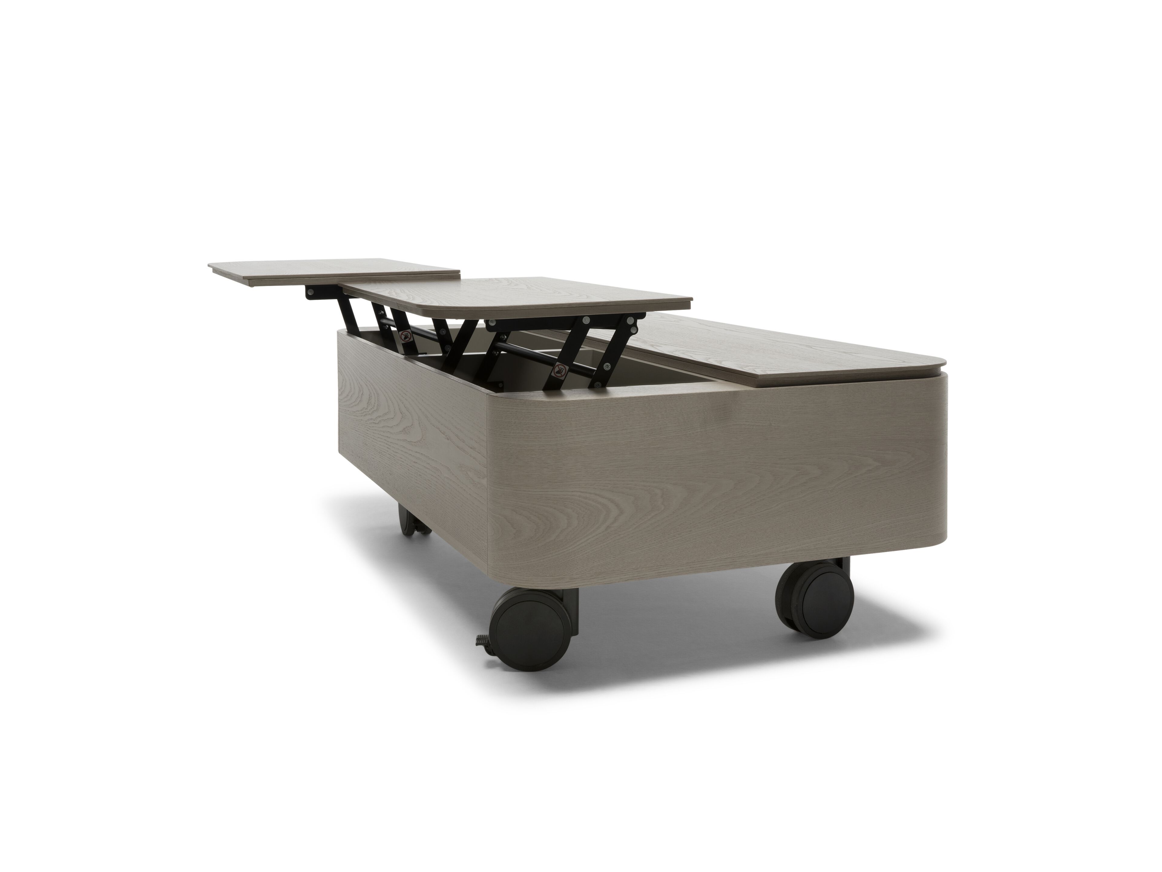 Деревянный журнальный столик с колесами и отсеком для хранения Natuzzi Italia SQUARE ARCH-00091390 - Вид №16