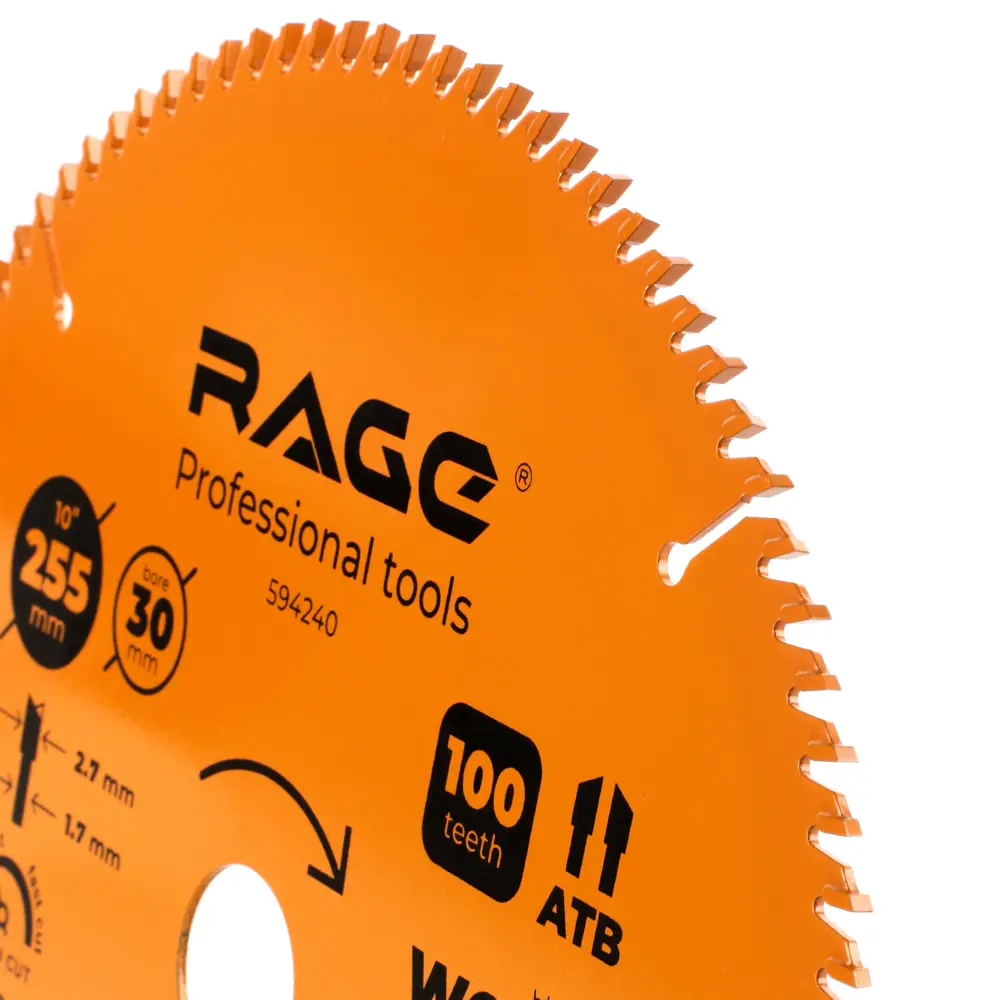 Пильный диск Rage для чистого реза по дереву с переходными кольцами 88928400 STLM-0841815 - Вид №2