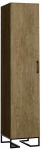 1688 Шкаф одностворчатый Loft 60 см Дуб Табак R-HOME