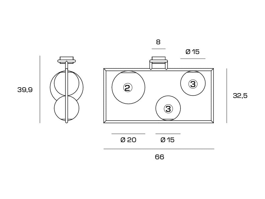 Стальной и стеклянный потолочный светильник Miloox Buble ARCH-00095009 - Вид №4