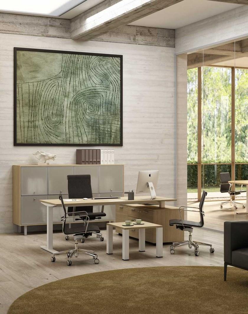 Bralco Рабочий стол из меламина со встроенной полкой Winglet sun-id-1445098 - Вид №1