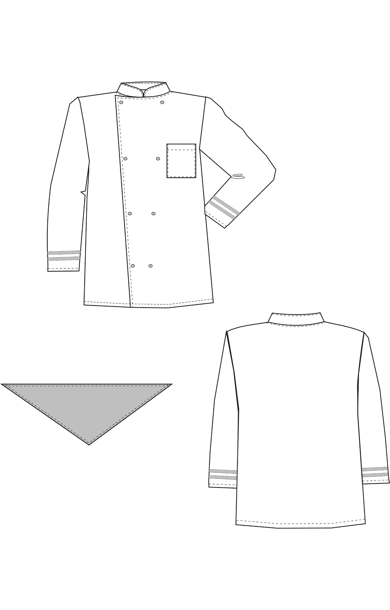 64695 Куртка поварская "Люкс-Лайт" темно-синяя  Повар  размер 40-42/158-164 Спецодежда  - Вид №1