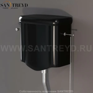 108004 Бачок для унитаза Черный Kerasan RETRO Италия