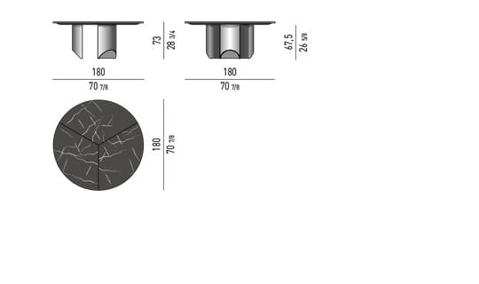 Круглый мраморный стол для гостиной Minotti Клин ARCH-00083496 - Вид №3