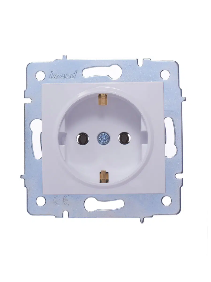 KARINA Розетка сз белый LEZARD 707-0288-122В - Вид №2