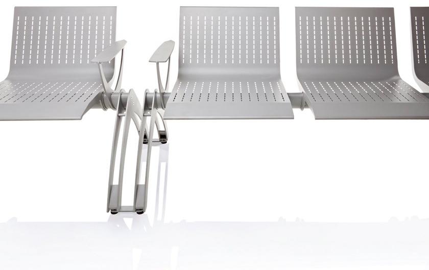ALMA DESIGN Сиденье на стальной балке с подлокотниками Terminal sun-id-1403000 - Вид №3