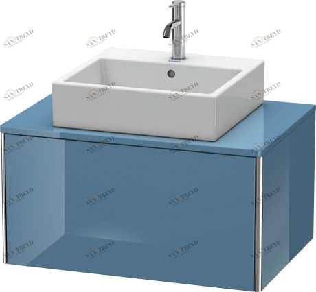 XS490004747 XSquare Тумбочка для подвесной консоли Каменно-синий глянцевый лак Duravit