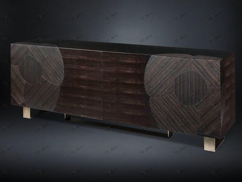 VGnewtrend Комод из черного дерева с распашными дверцами Andy sun-id-1506780