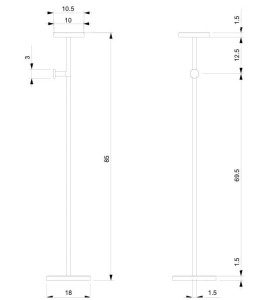 Стальной напольный держатель для полотенец