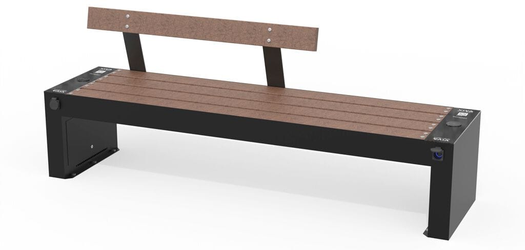 Скамья с розетками и беспроводной зарядкой EUROCOMITALIA VIVA BIANCA ARCH-00049152